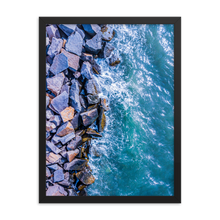 Load image into Gallery viewer, Boston Harbor Rocky Shore - Framed