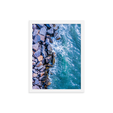 Load image into Gallery viewer, Boston Harbor Rocky Shore - Framed