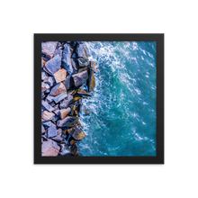 Load image into Gallery viewer, Boston Harbor Rocky Shore - Framed