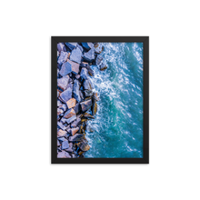 Load image into Gallery viewer, Boston Harbor Rocky Shore - Framed
