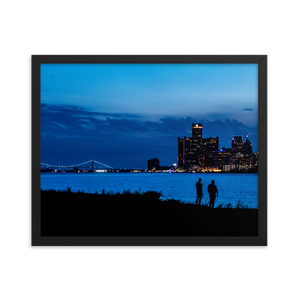 Watching the Detroit Sunset - Framed