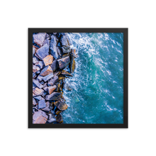 Load image into Gallery viewer, Boston Harbor Rocky Shore - Framed
