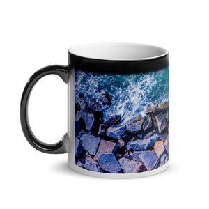 Boston Harbor Rocky Shore - Glossy Magic Mug