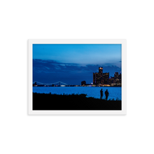 Load image into Gallery viewer, Watching the Detroit Sunset - Framed