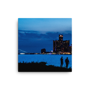 Watching the Detroit Sunset - Canvas