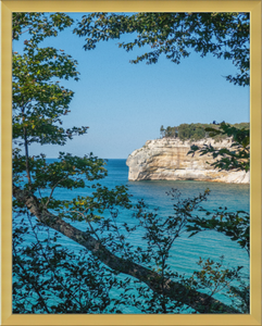Pictured Rocks Cliff Framed