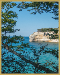 Pictured Rocks Cliff Framed