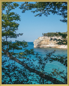 Pictured Rocks Cliff Framed