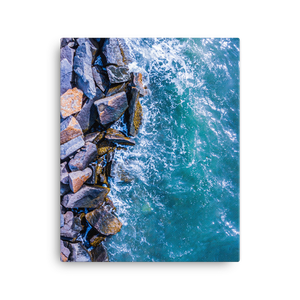 Boston Harbor Rocky Shore - Canvas