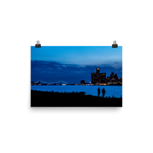 Watching the Detroit Sunset - Print