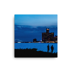 Watching the Detroit Sunset - Canvas
