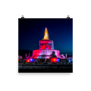 James Scott Memorial Fountain Lights - Print