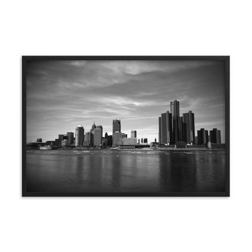 Detroit Skyline - Framed