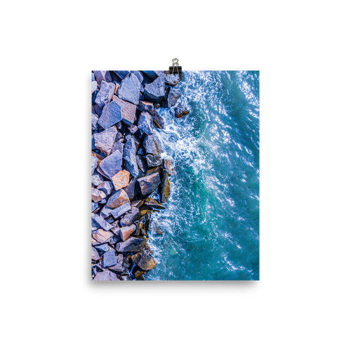 Boston Harbor Rocky Shore - Print