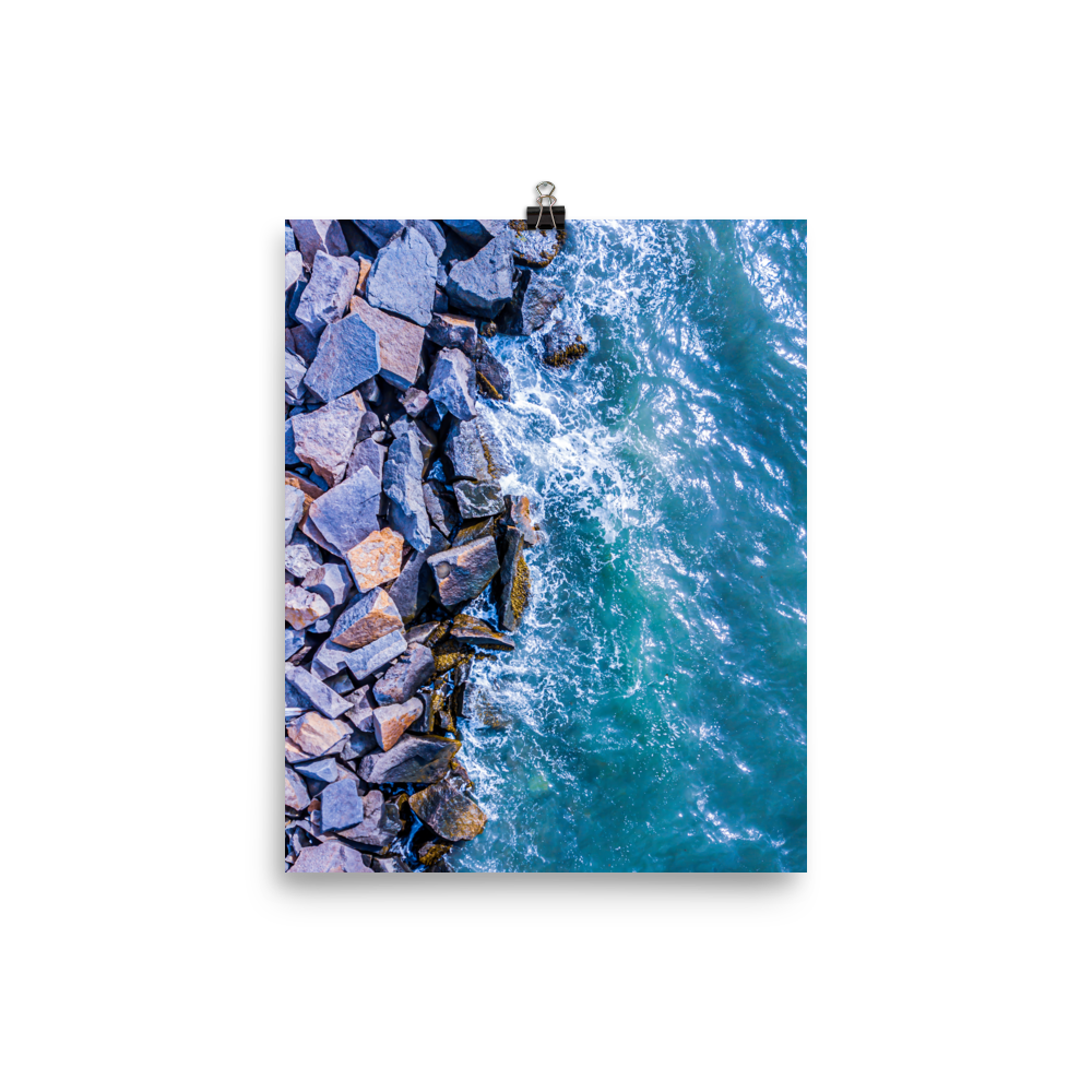 Boston Harbor Rocky Shore - Print