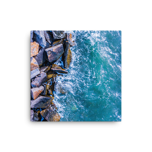 Boston Harbor Rocky Shore - Canvas