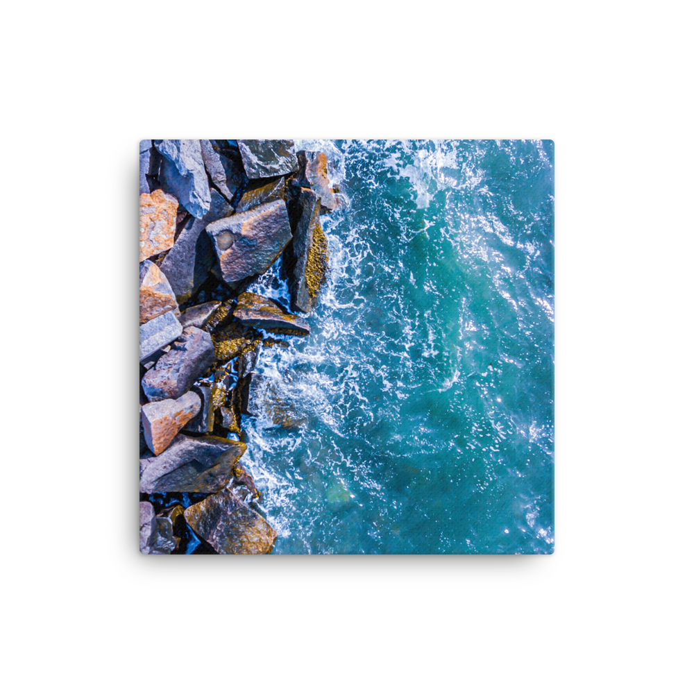 Boston Harbor Rocky Shore - Canvas