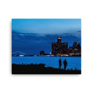 Watching the Detroit Sunset - Canvas