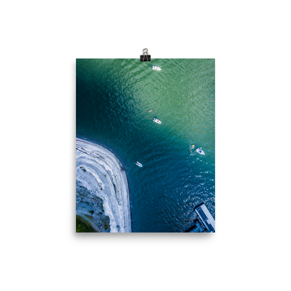 Boats in the Boston Harbor - Print