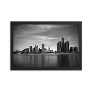 Detroit Skyline - Framed