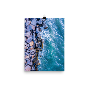 Boston Harbor Rocky Shore - Print