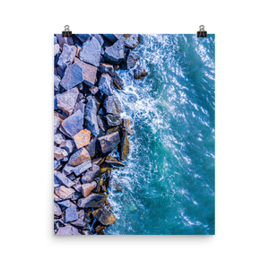 Boston Harbor Rocky Shore - Print