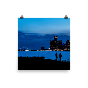 Watching the Detroit Sunset - Print