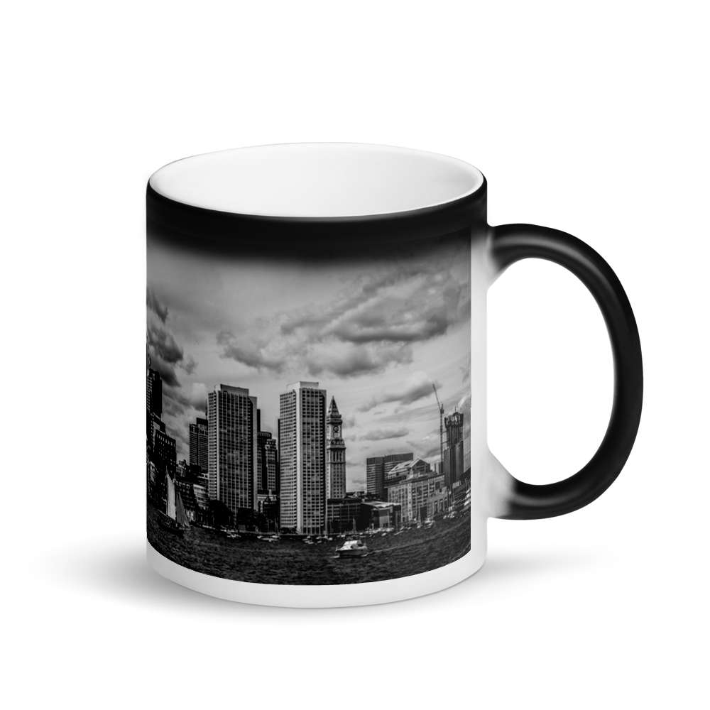 Boston Skyline - Matte Black Magic Mug