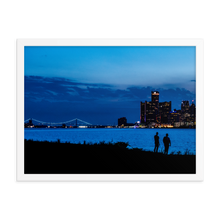 Load image into Gallery viewer, Watching the Detroit Sunset - Framed