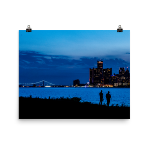 Watching the Detroit Sunset - Print
