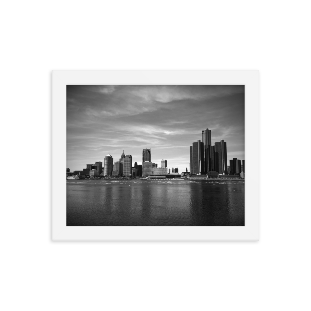 Detroit Skyline - Framed