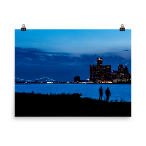Watching the Detroit Sunset - Print