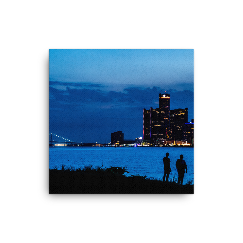 Watching the Detroit Sunset - Canvas
