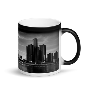 Detroit Skyline - Matte Black Magic Mug